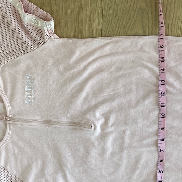 2 for $20 - GUESS Mesh Sleeved Pink Dress ptp 17” - Picture 8 of 11